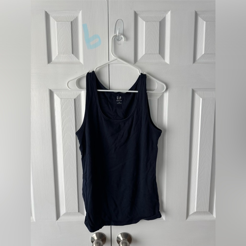 b Gap Navy Blue Tank Top XL Supima Cotton Blend Timeless Quiet Luxury Staple